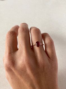 Ruby Ring Gold Ring Band Birthstone Ring Pink Ruby Oval - Etsy Canada Gold Ring Ruby Stone, Small Gemstone Rings, Pink Ruby Ring, Oval Cabochon Ring, Oval Ruby Ring Design, Rubi Ring, Ruby Ring Simple, Ruby Cabochon Ring, Gem Stone Rings