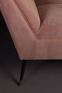 Pink Velvet 2-Seater Sofa | Dutchbone Kate | DutchFurniture.com Two Seater Couch, Art Deco Inspiration, Dutch Furniture, Interior Concept, Pink Clay, 2 Seater Sofa, Pink Velvet, Soft Velvet, Seater Sofa