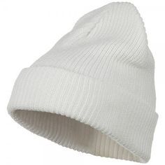 Beanie - White Eco Cotton Ribbed XL Cuff Beanie // e4Hats White Beanie Outfit, Dr Accessories, Closet Built Ins, Beanie Outfit, Long Beanie, Cute Beanies, Women Hats Fashion, White Beanies, Grey Beanie