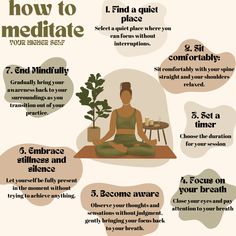 Mindful Things To Do, Inner Peace Meditation, High Vibe Morning Routine, Meditation Tips Inner Peace, Meditation Scripts Yoga, Different Ways To Meditate, How To Practice Mindfulness, How To Calm Your Mind, Morning Meditation Aesthetic