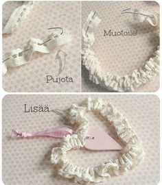 the instructions for how to make crochet hair ties