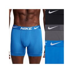 Classic comfort. Thanks to their performance design, these men's Nike microfiber boxer briefs keep you comfortable all day long. Classic comfort. Thanks to their performance design, these men's Nike microfiber boxer briefs keep you comfortable all day long. 3-pack Nike Dri-FIT technology helps you stay dry and comfortable Smooth, stretch microfiber construction providesr ease of movement Flat seams Made with recycled materials Signature banded leg hem No flyFIT & SIZING Regular fit 6-inch approx Glute Workout, Leg And Glute Workout, Tall Chest, Glutes Workout, Boxer Briefs, Nike Logo, Men's Nike, Nike Dri Fit, Recycled Materials