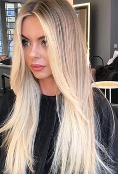 Straight Blonde Hair, Long Layered Haircuts, Bright Blonde, Brown Blonde Hair, Short Hairstyle