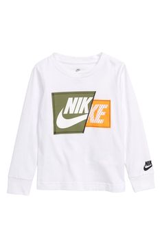 Nike Split Futura Patch Graphic Long Sleeve Graphic T-Shirt White Boy sz 4 NWT Size: Boy's 4 Condition: New With Tags Model: 76F790-001 Shipping: Items ship next business day unless it's a holiday. Your tracking number will be uploaded to eBay asap. We only ship to a confirmed PayPal address, no exceptions. Items ordered on weekdays before 3:00 pm (EST) will be shipped same day. Returns: We accept returns within 30 days of purchase date if product does not match listing description. We do not ac Winter Tees, Nike Long Sleeve, White Long Sleeve Shirt, Nike Kids, Cut Tshirt, White Boys, Cut Shirts, Graphic Long Sleeve, Kids Wear