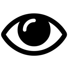 an eye icon in black and white