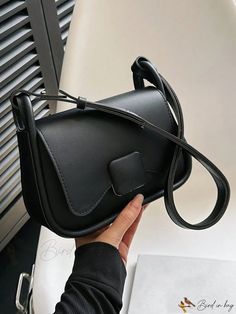 Bird in Bag - Leather Flap Saddle Bag Trendy Faux Leather Saddle Shoulder Bag, Trendy Faux Leather Crossbody Saddle Bag, Trendy Rectangular Saddle Bag For Errands, Trendy Faux Leather Satchel Saddle Bag, Saddle Bag, Bag Bag, Bird In Bag, Black Cross Body Bag, Square Bag