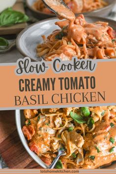 slow cooker creamy tomato basil chicken pasta