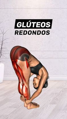 a man doing a handstand in front of a wall with the words gluteso's redonds on it