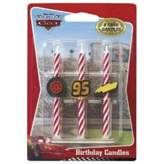 birthday candles with cars on them are in the package for $ 3 99 each or more