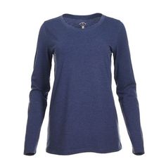 Blue Mountain Women's Long Sleeve Scoop T-Shirt T Shirt Png, Tractor Supply, Blue Tee, Long Sleeve Tee Shirts, Blue Mountain, Blue Colour, Stay Cozy, Blue Tshirt, Plus Size Shirts