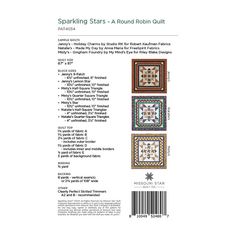 the pattern for sparkling stars quilt is shown