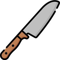 a kitchen knife on a white background