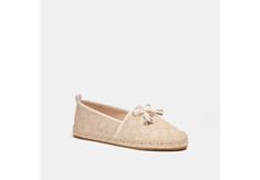 (eBay) Find many great new & used options and get the best deals for Coach Carson Espadrilles Shoes Size 11 at the best online prices at eBay! Free shipping for many products! Beige Lace-up Casual Flats, Casual Beige Lace-up Flats, Beige Casual Flats With Round Toe, Beige Round Toe Casual Flats, Casual Beige Flats With Round Toe, Cream Flats With Woven Sole For Summer, Casual Cream Flats With Flat Heel, Cream Flats With Rubber Sole For Spring, Beige Sneakers With Contrast Sole For Summer