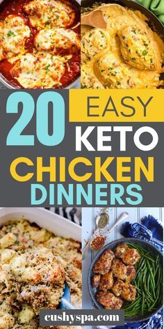 20 easy keto chicken dinners that are ready to be served in the oven or on the grill