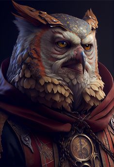 Don't hesitate to tell me if you want more AI art like this ! Owlkin Fantasy Art, Fantasy Owl Humanoid, Owl Arakokra Dnd, Dnd Owlin Character Art, Owlin Wizard