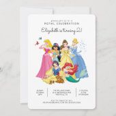 the disney princess birthday party card is shown