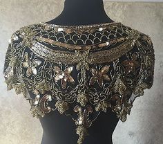 Trendy Fashion Sequin Beaded Lace Hip Wrap Collar Shoulder Shrug Shawl Applique Gold/Black, Women's Scarves Wraps Shoulder Shrug, Hip Scarves, Pretty Clothes, Sequin Beading, Beaded Lace, Gold Black, Pretty Outfits, Scarf Wrap, Bridal Gowns