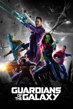 the poster for the movie's upcoming film, guardians and the galaxy starring actors