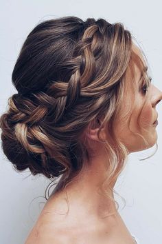 Braid Updo, Wedding Hairstyles For Medium Hair, Hairstyles Natural, Hairstyles For Medium Hair, Hair Kids, Penteado Cabelo Curto