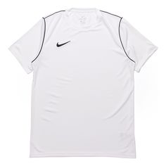 Nike Tee White T-shirt White Crew Neck Sporty Jersey, White Short Sleeve Sports Jersey, White Short Sleeve Jersey Sportswear, White Moisture-wicking Training Jersey, White Training Jersey For Football Season, White Football Training Jersey For Football Season, White Jersey For Sports Season Training, White Football Season Jersey For Training, White Training Jersey For Sports Season