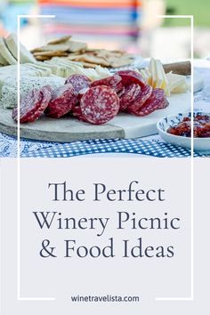 Charcuterie and cheese on a picnic spread at a winery Vineyard Food Ideas, Wine Tasting Lunch Ideas, Winery Appetizers, Winery Snacks Easy, Charcuterie Board Ideas For Wine Tasting, Wine Tasting Snacks On The Go, Wine Tasting Snacks Appetizers, Food To Take To A Winery