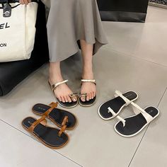 LBSFY - Fashion Women Sandals SLippers Bow Design Summer Flip Flops Brown Gold Black Casual Party Pumps Flat Heels Beach Shoes Woman Size 5.5=35=22.5cm Size 6=36=23cm Size 6.5=37=23.5cm Size 7=38=24cm Size 7.5=39=24.5cm Casual T-strap Sandals For Party With Single Toe Strap, Casual T-strap Sandals With Single Toe Strap For Party, Casual Flip Flops With Single Toe Strap For Party, Casual Party Flip Flops With Single Toe Strap, Trendy T-strap Sandals With Round Toe For Party, Trendy Party T-strap Sandals With Round Toe, Trendy T-strap Sandals For Summer Parties, Party Sandals With Single Toe Strap For Beach Season, Trendy Summer Party T-strap Sandals