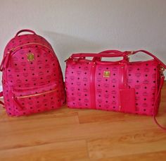 Pink Mcm, Mcm Backpack, Pink Bags, Best Bags