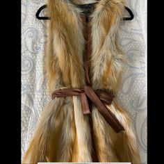 New - Never Worn Sleeveless Faux Fur Long Vest, Long Vests, Coats For Women, Faux Fur, Fox, Jackets & Coats, Jackets For Women, Product Description, Women Shopping