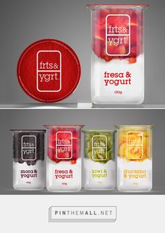 the packaging design for this and that yogurt is designed to look like fruit