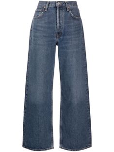 blue organic cotton front button and zip fastening belt loops two rounded pockets to the sides straight leg two rear patch pockets Blazers Casual, Agolde Jeans, Women's Blazers, Cuffed Jeans, Jean Flare, Vintage Silhouette, Wide Jeans, Straight Leg Denim, Relaxed Fit Jeans