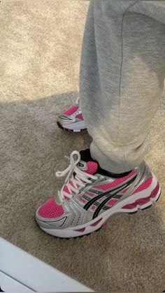 Pink Asics Running Shoes For Streetwear, Jordan Shoes Girls, Shoe Wishlist, All Nike Shoes, Shoe Inspo