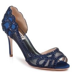 Badgley Mischka Marla Navy Crystal Embellished D'orsay Open Toe Heel Us 9 New In Original Box Glistening Crystal Embellishment Takes Center Stage To Accentuate Navy Satin Mesh D'orsay Balanced On A Slim 3.25" Heel. Details: Mp3821 Retail:$235 Navy Peep-Toe Evening Pumps. Crystal-Encrusted 3-1/4" Heel. Manmade Upper Leather Sole. Imported. Original Box Included. Original Dust Bag Included. Extra Heel Tips And Rhinestones. Blue Embellished Heels For Gala, Embellished Blue Heels For Gala, Elegant Blue Wedding Shoes For Evening, Elegant Blue Embellished Wedding Shoes, Blue Embellished Wedding Shoes For Evening, Blue Embellished Evening Wedding Shoes, Blue Glitter Heels, Dorsay Heels, Glitter Heels