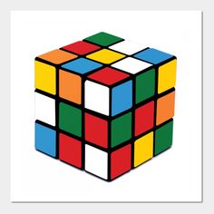 a rubik cube is shown on a white background