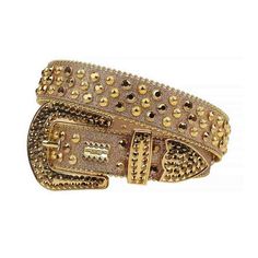 Gold Strap With Gold Crystal Studded Rhinestone Belt Gold Studded Belt, Fitted Rhinestone Belts For Party, Gold Rhinestone Party Belt, Gold Belt Outfit, Studded Belt Outfit, Black And Gold Belt, Belt Store, Golden Belt, Country Vibes