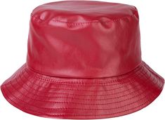 Thalia Red Bucket Hat PU Leather Waterproof Cap Imported PU Leather, Polyester 21.5-23.5 inches / 54.5-59 cm; Brim: 1.7 inches / 4.5cm. Crown: 5 inches / 13cm Bucket Hat Closure Red Bucket Hat For Outdoor, Red Bucket Hat With Short Brim For Outdoor, Red Brimmed Bucket Hat For Outdoor, Red Short Brim Bucket Hat For Outdoor, Red Wide Brim Bucket Hat For Outdoor, Red Outdoor Bucket Hat With Short Brim, Red Bucket Hat, Winter Knit Hats, Boot Accessories