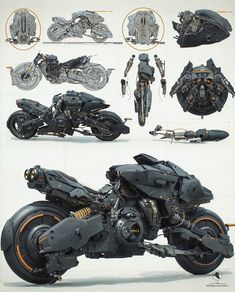 the motorcycle is designed to look like it has been built in some sort of futuristic style