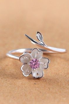 Cincin Diy, Woman Rings, Tiffany Jewelry, Flower Branch, Fancy Jewellery, Amethyst Jewelry, Cute Rings