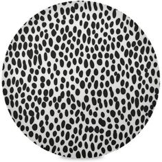 a black and white animal print plate