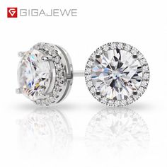 Brand:GIGAJEWE®Product Name:2.5ct White Gold 9K/14K/18K Earrings 6.5mm Round Cut D White Color Push Back Moissanite Earrings Gold Earrings  Christams GiftMain Stone Material:Moissainte Stone Shape:Round CutColor:White D Color Stone Weight:1.0ct main stone ,1.78gTotal:2.5ctCustomization:Can select different kinds of gemstone for customization Round Cut Diamond Earrings With Halo Setting For Gift, Round Lab Grown Diamond Jewelry With Halo, Lab Grown Diamond Halo Jewelry, Round Lab-grown Diamond Jewelry With Halo, Halo Round Lab Grown Diamond Jewelry, Lab Grown Diamond Round Earrings For Gift, Round Lab Grown Diamond Earrings For Gift, Lab Grown Diamond Earrings Gift, White Gold Round Diamond Earrings As Gift