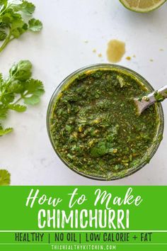 how to make chimichurri with cilantro and parsley on the side