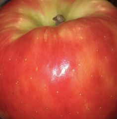 an apple that is sitting on top of a table