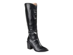 Journee Collection Daria Extra Wide Calf Boot Extra Wide Calf Boots, Penny Pincher Fashion, Black Knee Boots, Wide Calf Boots, Chunky Block Heels, Trending Sneakers, Black Knees, Wide Calf, Western Cowboy Boots