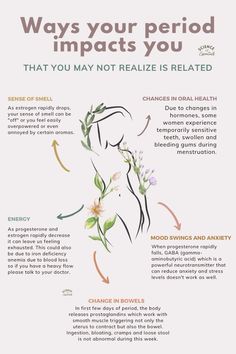 Ways your period impacts you, science of essentials, health and wellness, menstrual cycles Period Flow Chart, Woman Health Tips, Tracking Cycle, Cycle Synching, Cycle Health, Fibroid Diet, Period Tips, Healthy Period, Period Care