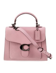 Coach Top Handle BagPink LeatherTonal HardwareFlat Handle & Single Adjustable Shoulder StrapDual Exterior PocketsSuede Lining & Single Interior PocketSnap Closure at FrontProtective Feet at BaseIncludes Dust BagUnfortunately, due to restrictions, this item may not be eligible for shipping in all areas. Luxury Coach Double Handle Bag, Luxury Double Handle Coach Bags, Coach Leather, Cute Bags, Handle Bag, Leather Handle, Top Handle, Exterior, Handbags