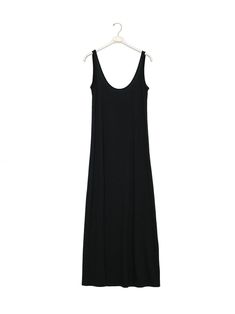 A maxi length Tencel Spandex blend sleeveless dress. Stunning backless design with scoop detail. Model is in MINUSEY ONE SIZE. ✔️ Free worldwide express shipping over $100✔️ Loved by 6,500+ customers✔️ Limited edition collections, maximum styleStay ahead of the trend with can’t-find-anywhere-else staples. Your closet will thank you 💕 * MINUSEY ONE SIZE = EU 34-38, US 2-6* 96% Tencel / 4% Spandex* Dry clean* Made in Korea - Model Height: 172cm/5'7" (US2, EU34) Black Longline Maxi Dress For Summer, Summer Stretch Maxi Dress With Scoop Neck, Summer Scoop Neck Stretch Maxi Dress, Stretch Scoop Neck Summer Maxi Dress, Summer Maxi Dress With Scoop Neck, Summer Scoop Neck Maxi Dress, Scoop Neck Summer Maxi Dress, Black Stretch Longline Maxi Dress, Summer Longline Maxi Dress