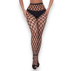 These tights are beautiful, sexy and stylish. Wear under ripped or distressed jeans or as pants with top. Spandex ONE SIZE FITS ALL Fits up to 200 pounds Fits up to 5ft 8 inches Edgy Stretch Hosiery For Night Out, Edgy Stretch Fishnet Tights, Tight Fishnet Stockings For Night Out, High Waist Hosiery For Night Out, High Waist Tight Hosiery For Night Out, Tight High Waist Hosiery For Night Out, Tight High-waist Hosiery For Night Out, Black Stretch Fishnet Bottoms, Stretch Mesh Stockings For Night Out