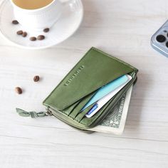 This Card Holder Wallet for Women is a sleek and functional Small Leather Purse designed with a secure zipper. Featuring RFID protection, the Credit Card Holder combines luxury with practicality, making it the perfect Leather Card Case Slim Wallet for any occasion. 🧡 DETAILS: Real leather 👜 RFID secure 🔒 5 card slots 💳 Fabric lined ✨ Top zipped centre pocket Inner slip pocket 📄 Dimensions: 13 x 9 cm 📏 SHIPPING: 📦 When Will My Order Ship? All orders ship within 1-2 business days. We are cl Versatile Bifold Card Holder With Zipper, Versatile Bifold Card Holder With Zipper Closure, Modern Card Holder With Zipper Closure For Daily Use, Versatile Card Holder With Zipper Closure, Green Wallet With Zipper Pocket For Everyday Use, Modern Trifold Wallet With Zipper Closure For Everyday Use, Versatile Card Holder With Zipper For Daily Use, Functional Wallet With Zipper Pocket As Gift, Versatile Card Holder With Zipper Closure For Daily Use