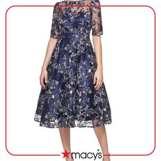 in stock Sequin Midi Dress, Eliza J Dresses, Navy Midi Dress, Eliza J, Review Dresses, Nylon Fabric, Petite Dresses, Fit Flare Dress, Dress Details