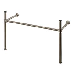 an image of a metal rack with two bars on it's sides and one arm extended