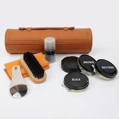 SHINE UP YOUR SHOES! Now you will have new shoes every day Specifications: Package Dimension: 24*7*7cm Package Weight: 450g Package including: PU leather compact case * 1 (24*7.5cm) shoe polish * 3 (1 Black,1BROWN, 1 Neutral) Hair polish *1 Shoe brush * 1 Handle brush * 1 Shine Cloth * 2 Metal shoe horn * 1 How to Shine and Care for Your Shoes: 1.Remove the laces from your shoes before starting to polish them. 2.Clean the dirt and debris from your shoes. Debris can be embedded in leather if it is not cleaned off prior to polishing. For best results, it is recommended to clean your shoes with a cleaning wipe or damp rag and allow them to dry before applying polish. 3.If your shoes are dry & cracked, apply a leather conditioner (not included). Just as your own skin can crack and become dry, Shoe Shine Kit, Shoe Brushes, Shoe Polish, Shoe Shine, Shoe Horn, Genuine Leather Shoes, Leather Conditioner, Leather Care, Shoe Care